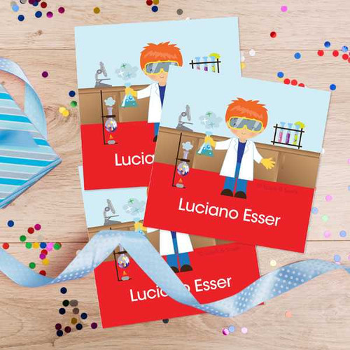 Cool Scientist Boy Gift Label Set