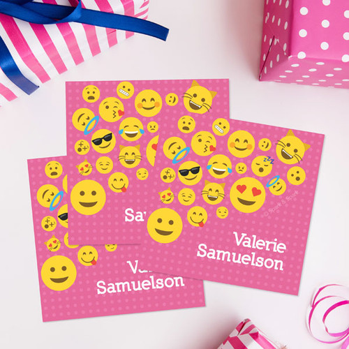 Girl Emojis Gift Label Set