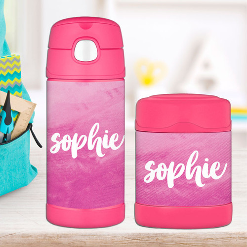 Bold Colorful Name Thermos Bottle