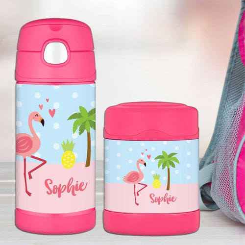 Sweet Flamingo Love Thermos Bottle