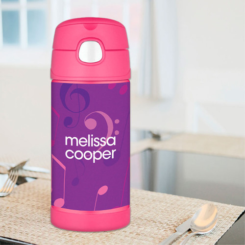 Girly Music Notes Thermos Bottle