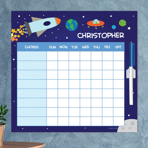 Rocket Launch Kids Chore Chart
