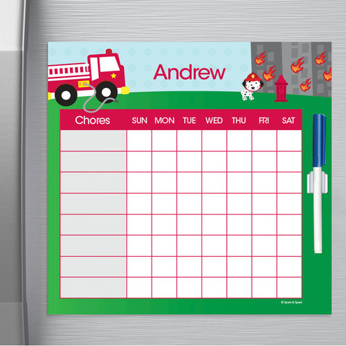 Fighting Fire Chore Chart For Kids