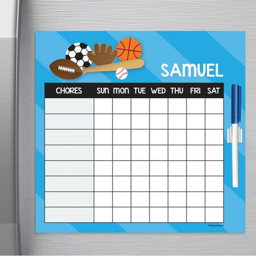 Sports Fan Childrens Chore Chart