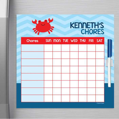 Happy Crab Kids Chore Chart
