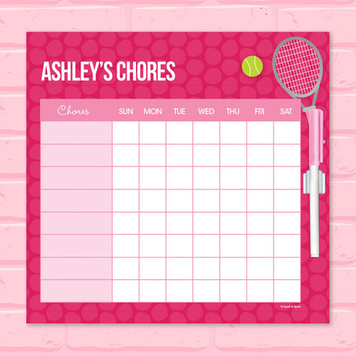 Tennis Fan Chore Chart For Kids