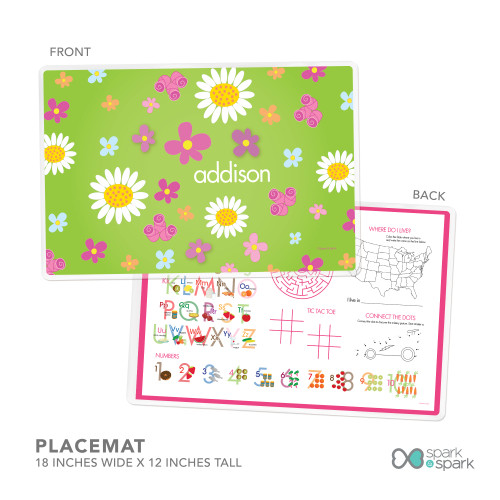 Field of Flowers Green Placemat