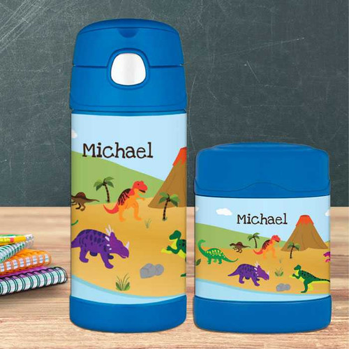 Dinosaurs in the Jungle Thermos Bottle