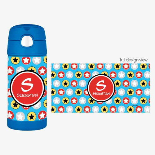 Super Hero Stars Thermos Bottle