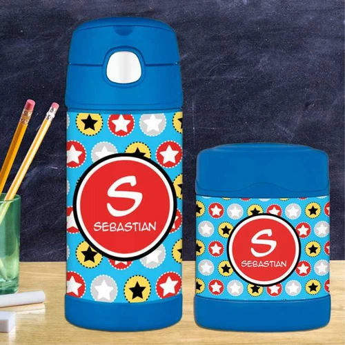 Super Hero Stars Thermos Bottle