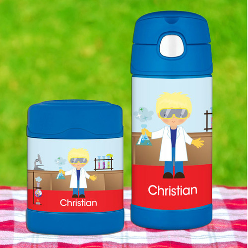 Cool Scientist Boy Thermos Bottle