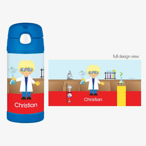 Cool Scientist Boy Thermos Bottle