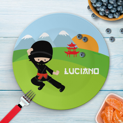 Cool Super Ninja Kids Plate