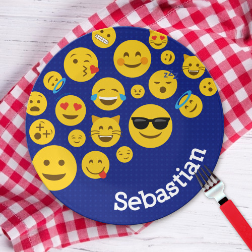 Boy Emojis Kids Plate