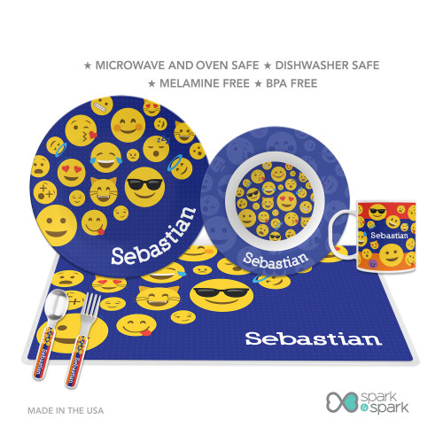 Boy Emojis Kids Plate