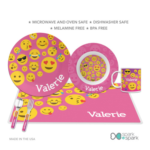Girl Emojis Kids Plates