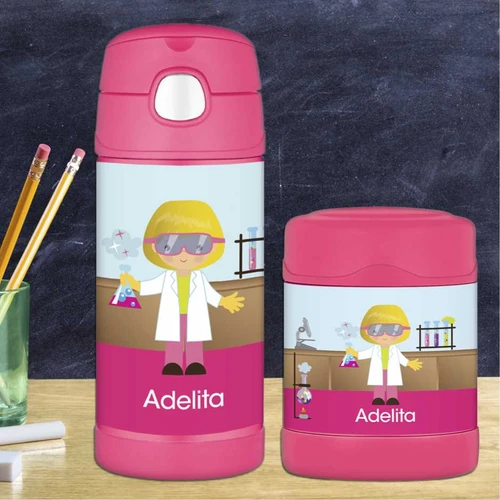 Cute Scientist GirlThermos Food Jar
