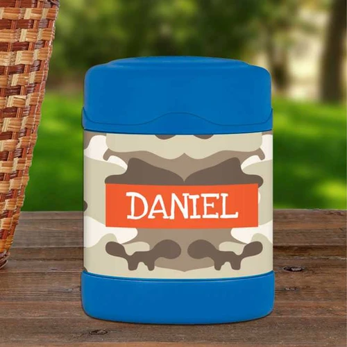 Brown Camouflage Thermos Food Jar
