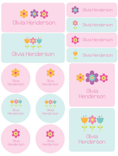 Sweet Little Blooms Waterproof Labels Variety Pack (Set of 56)