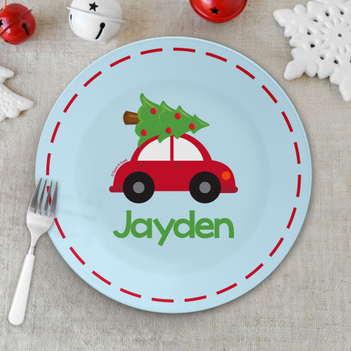 Here Comes The Xmas Tree Kids Plate