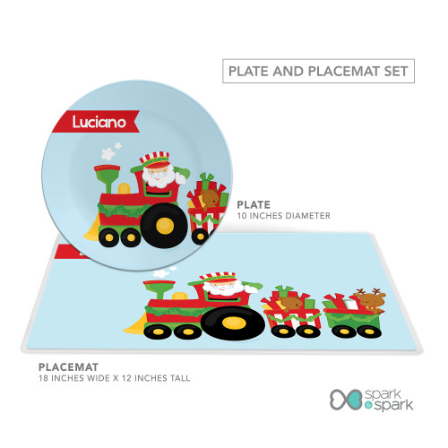The Xmas Choo Choo Train Kids Plate
