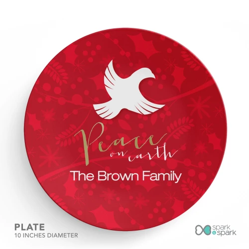 Peace On Earth Christmas Plate