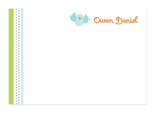 Modern Personalized Stationery Note Cards | Birdie Bird