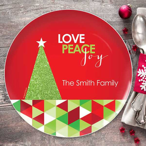 A Glitter Tree Christmas Plate