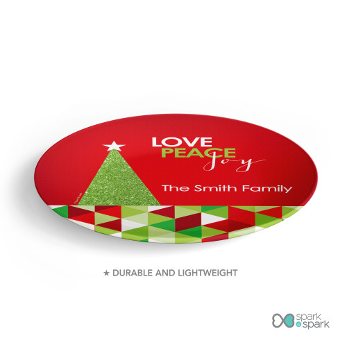 A Glitter Tree Christmas Plate