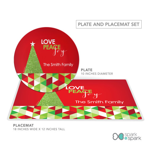 A Glitter Tree Christmas Plate