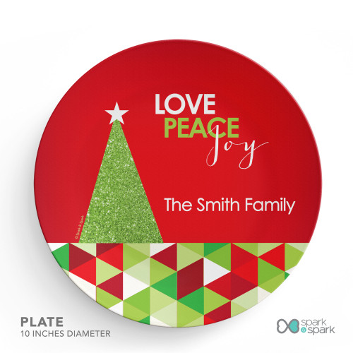 A Glitter Tree Christmas Plate