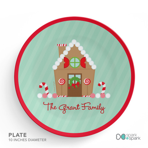 Our Sweet Xmas House Christmas Plate