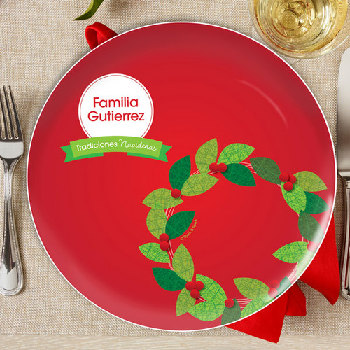 Tradicion de la Guirnalda de Navidad Plate