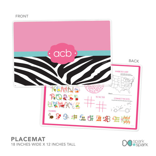 Zebra and Pink Kids Bowl