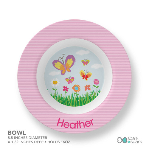 A Butterfly Field Kids Bowl