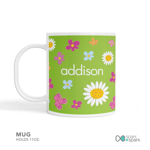 Field of Flowers Green Kids Bowl