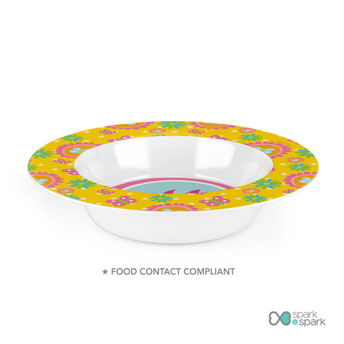 Yellow flowers Pattern Kids Bowl