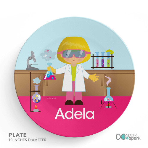 Cute Scientist Girl Kids Bowl