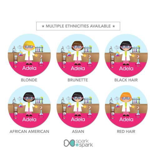 Cute Scientist Girl Kids Bowl
