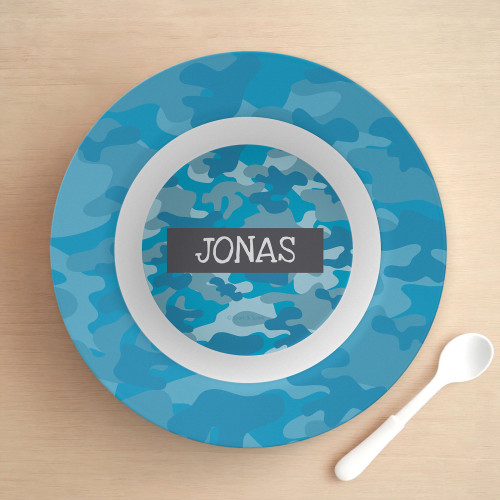 Blue Camouflage Kids Bowl
