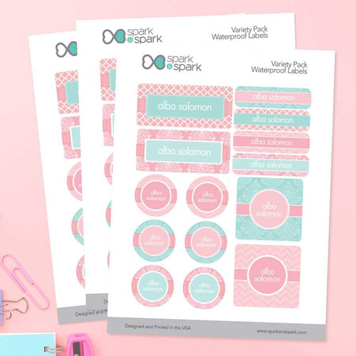 Pretty Quatrefoil Waterproof Labels Variety Pack