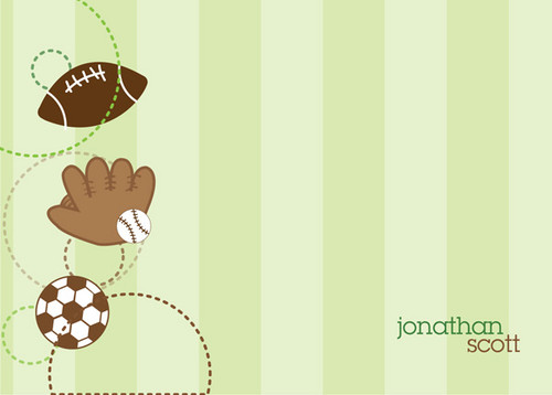 Browse Kids Personalized Stationery Cards | My Love For Sports