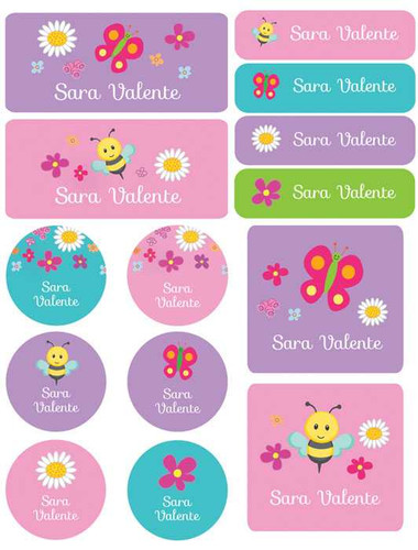 Spring Flowers Waterproof Labels Variety Pack (Set of 56)