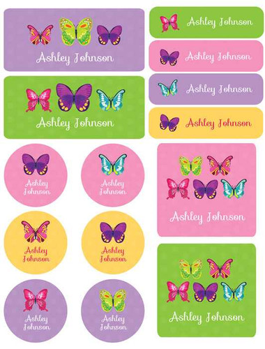 Bright Butterflies Waterproof Labels Variety Pack (Set of 56)