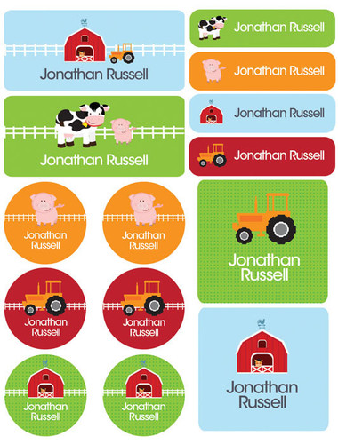 Farm Life Waterproof Labels Variety Pack (Set of 56)