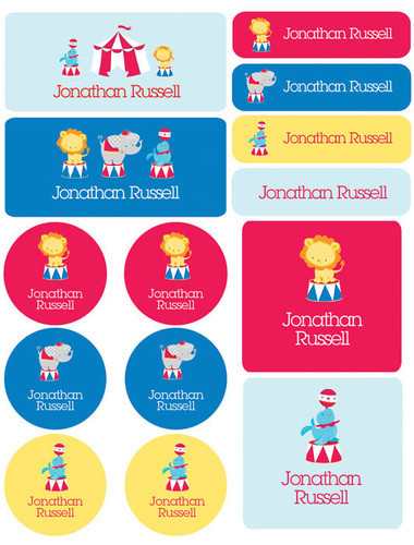 Fun Circus Waterproof Labels Variety Pack (Set of 56)