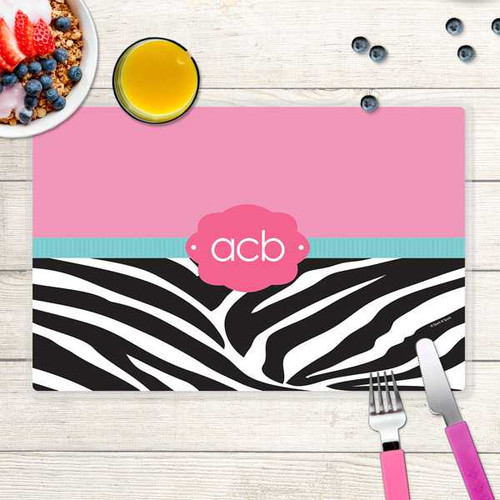 Zebra and Pink Kids Placemat