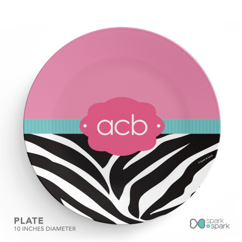 Zebra and Pink Kids Placemat