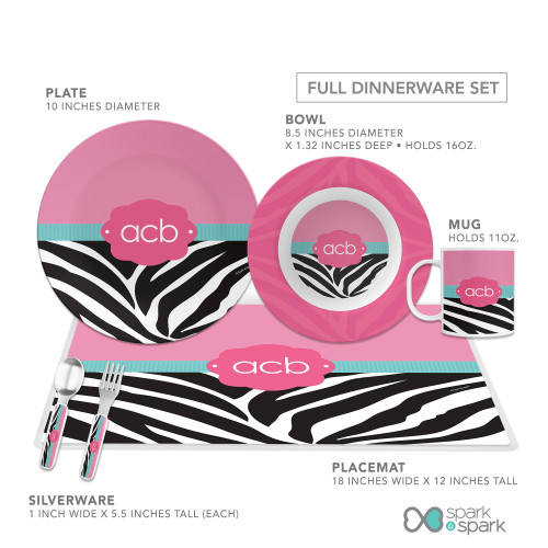 Zebra and Pink Kids Placemat