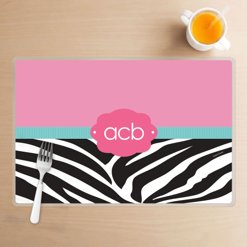 Zebra and Pink Kids Placemat